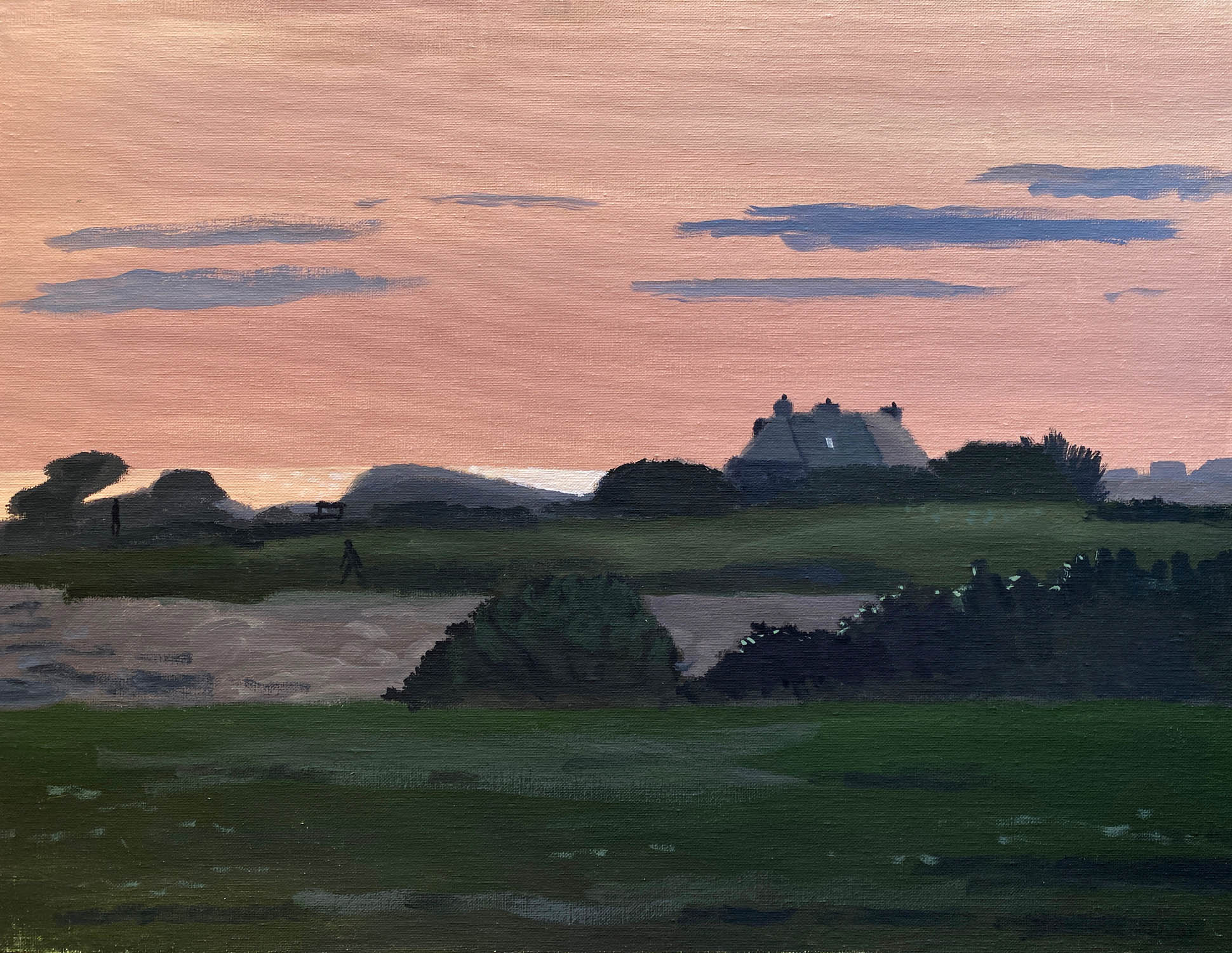 Coucher de soleil sur la roche branlante